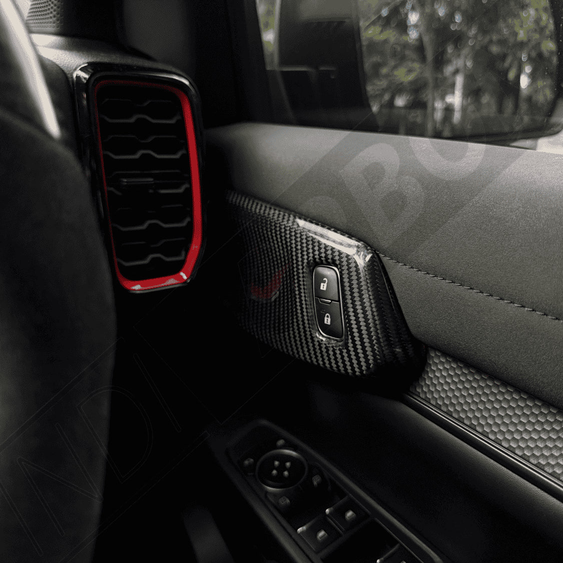 Ford Ranger Raptor | Carbon Fiber Door Lock Trim Cover